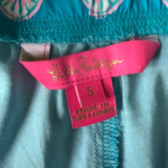 Lilly Pulitzer Turquoise and Pink Wide Leg Pants - Picture 9 of 12